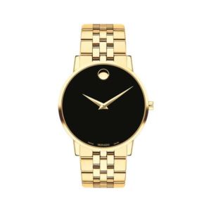 Men%27s+Museum+Gold-Tone+Stainless+Steel+Watch+Black+Dial