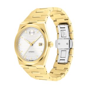 Unisex+BOLD+Quest+Automatic+GoldTone+Stainless+Steel+Watch+White+Dial
