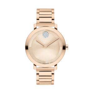Ladies+Bold+Evolution+Rose+GoldTone+Stainless+Steel+Watch+Rose+Gold+Dial