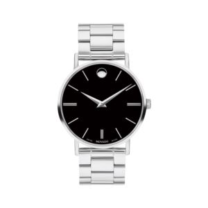 Mens+Corporate+Exclusive+SilverTone+Stainless+Steel+Watch+Black+Dial