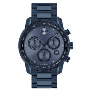 Mens+BOLD+Verso+Chronograph+Dark+Blue+IP+Stainless+Steel+Watch+Dark+Blue+Dial