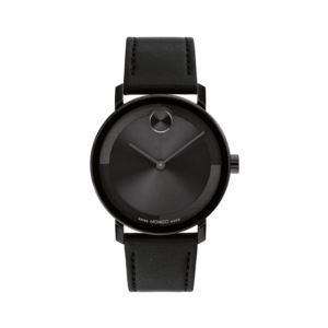 Men%27s+Bold+Evolution+2.0+Black+Leather+Strap+Watch+Black+Dial