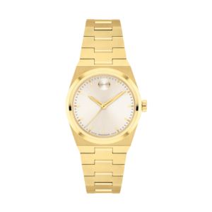Ladies+Bold+Quest+Mini+GoldTone+Stainless+Steel+Watch+Champagne+Dial