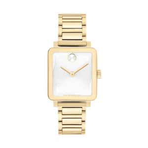 Ladies+BOLD+Evolution+GoldTone+Stainless+Steel+Square+Watch+White+Dial