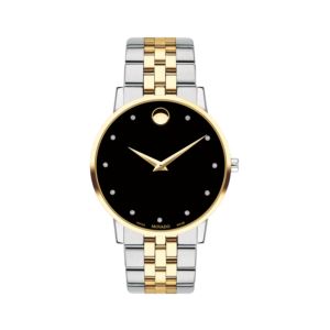 Men%27s+Museum+Classic+Two-Tone+Diamond+Marker+Watch+Black+Dial