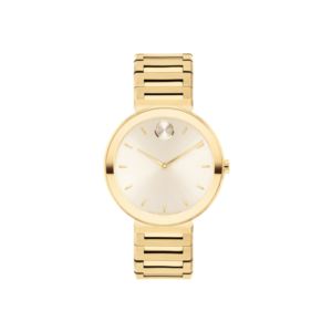 Ladies%27+Bold+Horizon+Gold-Tone+Stainless+Steel+Watch+Pale+Gold+Dial