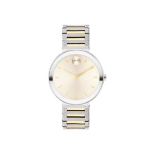 Ladies%27+Bold+Horizon+Two-Tone+Stainless+Steel+Watch+Taupe+Chalk+Dial