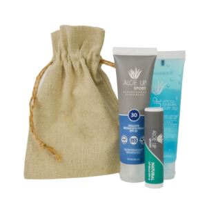 Aloe+Up+Linen+Drawstring+Bag+with+Sport+Sunscreen