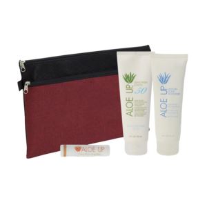 Aloe+Up+Utility+Pouch+with+White+Collection+Sunscreen