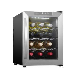 Schmecke+Bottle+Thermoelectric+Wine+Cooler+Quiet+Freestanding+Wine+Fridge+Stainless+Steel