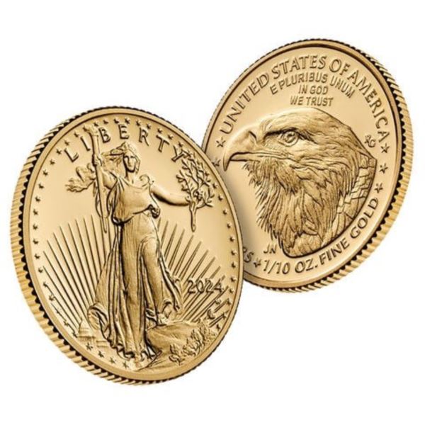 Coin-USA/American Eagle $5 Liberty Coin, 1/10 ounce gold, us treasury,  uncirculated